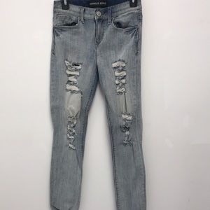 High rise skinny jeans